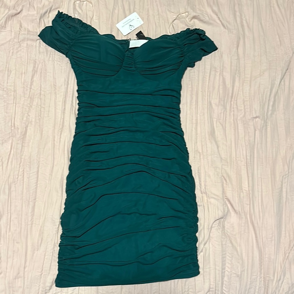 green windsor mini dress